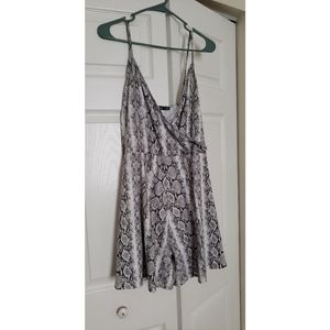 snakeskin romper.